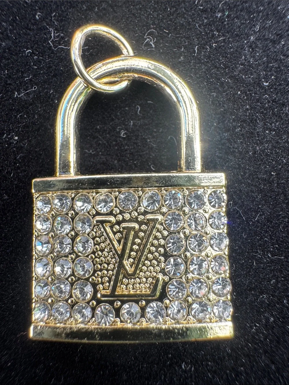 Charm  Padlock Charm with LV Motif